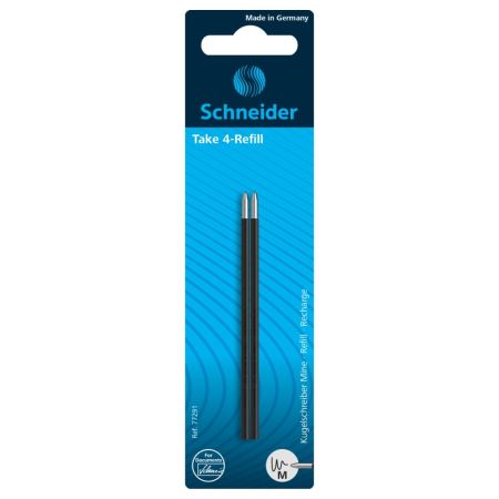 Sada 2 kuličkových náplní Schneider Take 4 M - černá
