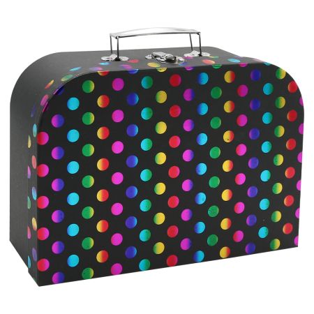Sada dětských kufrů 3 ks - lesklý potisk Polka dot