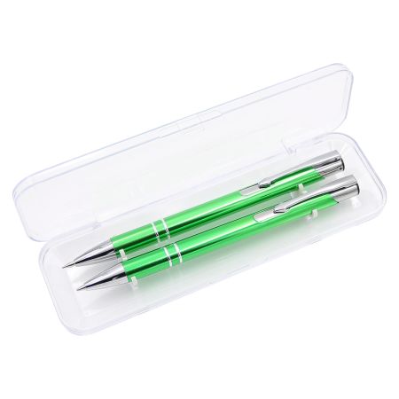 Sada kovové mechanické tužky a kuličkového pera ORIN,sv.zelená