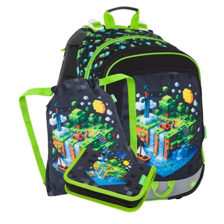 Sada školní batoh BagMaster Alfa 26 B + Penál + Kapsa - Playworld Sada školní batoh BagMaster Alfa 26 B + Penál + Kapsa - Playworld