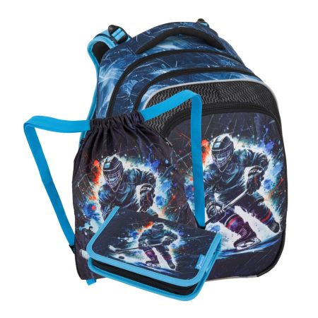 Sada školní batoh BagMaster Beta 26 D + Penál + Kapsa - Hokej Sada školní batoh BagMaster Beta 26 D + Penál + Kapsa - Hokej