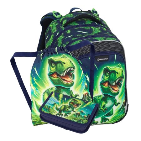 Sada školní batoh BagMaster Lumi 25 C + Penál + Kapsa - Dinosaurus Sada školní batoh BagMaster Lumi 25 C + Penál + Kapsa - Dinosaurus