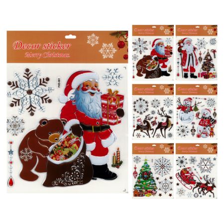 Samolepky 31,5 x 39,5 cm - tradiční vánoční motivy