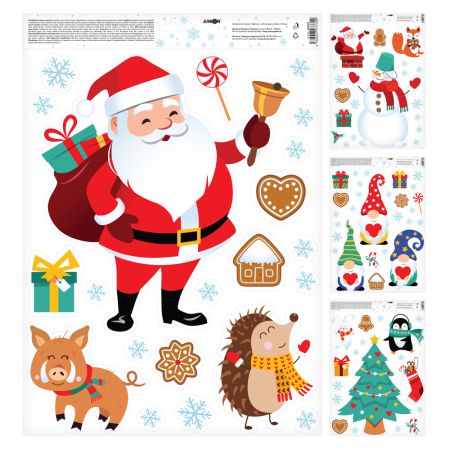 Samolepky JUNIOR 30x42 cm - Dětská vánoční edice - Mix