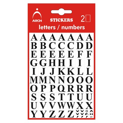 Samolepky Písmena A-Z (10 mm)