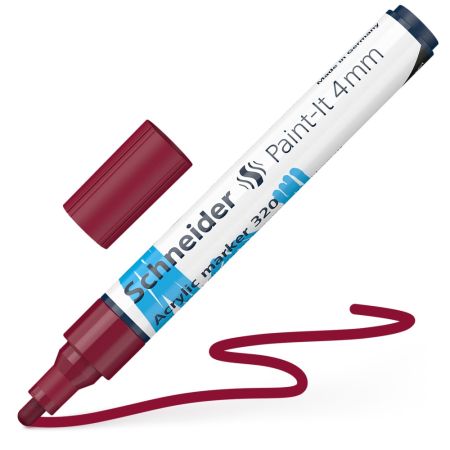 Schneider Paint-It 320 Akrylový popisovač 4 mm - bordová