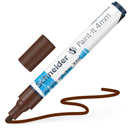Schneider Paint-It 320 Akrylový popisovač 4 mm - hnědý Schneider Paint-It 320 Akrylový popisovač 4 mm - hnědý