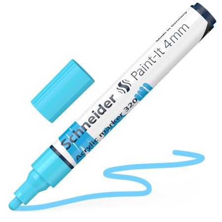 Schneider Paint-It 320 Akrylový popisovač 4 mm - pastel modrá Schneider Paint-It 320 Akrylový popisovač 4 mm - pastel modrá