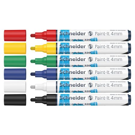 Schneider Paint-It 320 Akrylový popisovač 4 mm - sada 6 ks V1