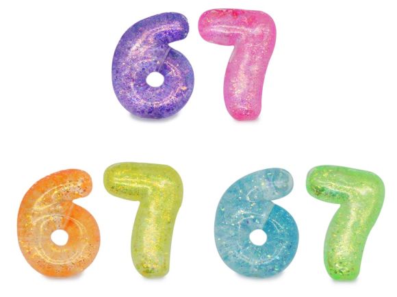 Six Seven strečová čísla sugar 10cm 2ks 3barvy v sáčku 12ks v DBX