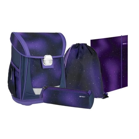 Školní batoh - 4-dílný set COOL - Purple solid