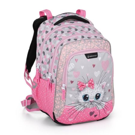 Školní batoh BagMaster Lumi 22 A - Pink /Grey