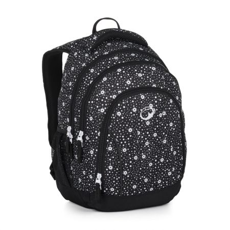 Školní batoh BagMaster SUPERNOVA 24 A - černo-bílý