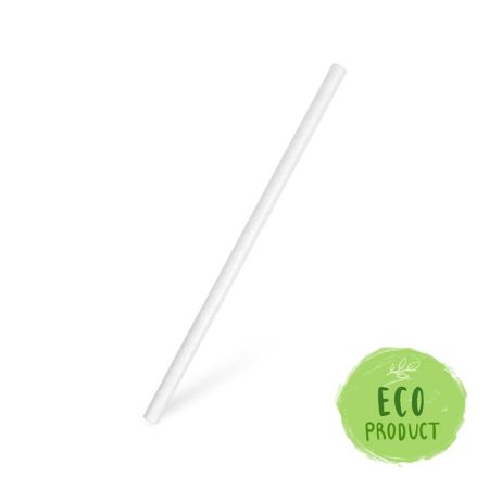Slámky papírové JUMBO bílé 20 cm, 100 ks Slámky papírové JUMBO bílé 20 cm, 100 ks