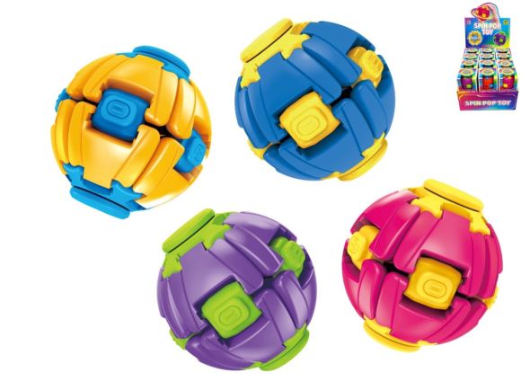 Spin Ball 6,5cm 4barvy v krabičce 24ks v DBX