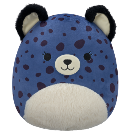 SQUISHMALLOWS Modrý gepard s chlupatým bříškem - Spotts, 30 cm