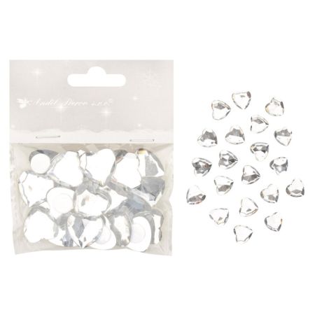 Srdíčka samolepící bílá 2 cm (20 ks)