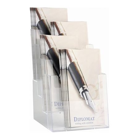 Stojan na prospekty, stolní, A5, 4 složky, HELIT