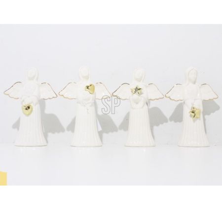 Stojící figurka anděla 14 cm (mix 4 vzorů /cena za 1 ks)