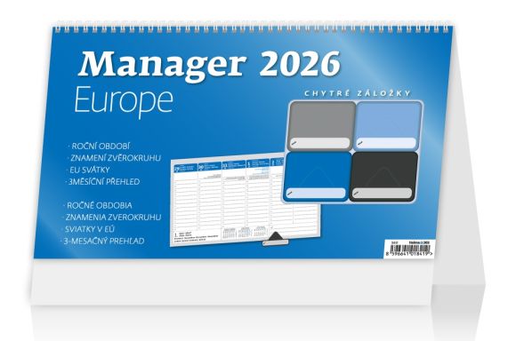 Stolní kalendář 2026 Manažer Evropa