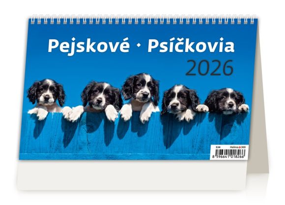 Stolní kalendář 2026 Štěňata/dorosty