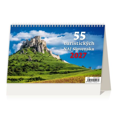 Stolový kalendár 2027 55 turistických NAJ Slovenska