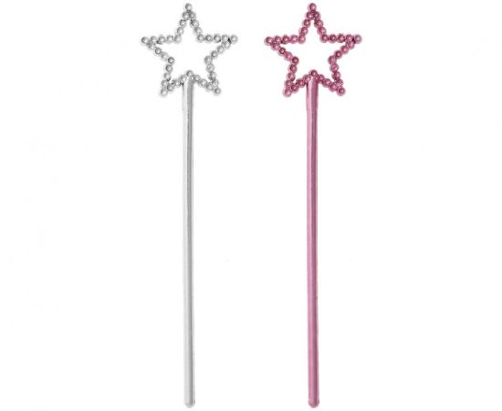 Stříbrné žezlo, růžové (doplněk ke kostýmu) cena je za 1 kus