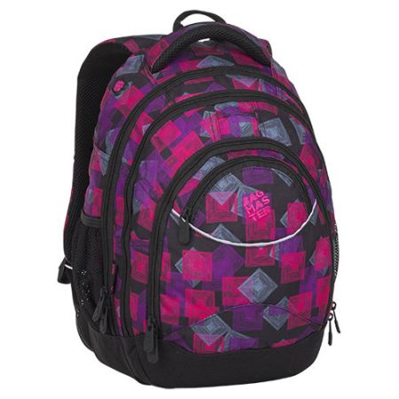 Studentský batoh ENERGY 8 E BLACK / PINK / VIOLET