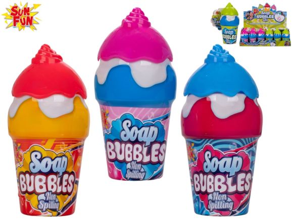 Sun Fun bublifuk zmrzlina 40ml v nerozlévací se láhvi 4barvy 24ks v DBX
