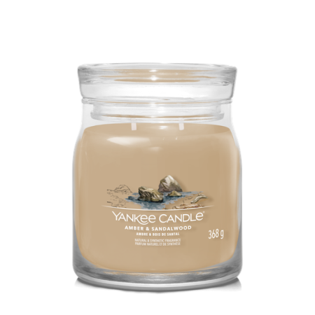 Svíčka Yankee Candle - AMBER & SANDALWOOD, střední