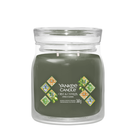 Svíčka Yankee Candle - OLIVE CYPRESS, střední