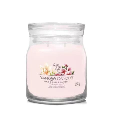 Svíčka Yankee Candle - PINK CHERRY & VANILLA, střední