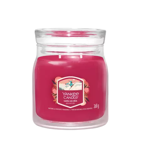 Svíčka Yankee Candle - SANTA ON SKIS, střední