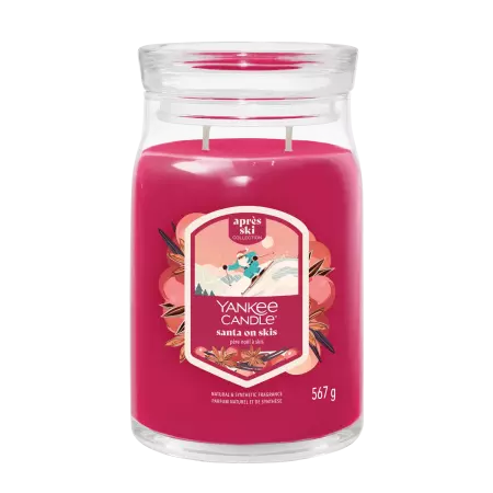 Svíčka Yankee Candle - SANTA ON SKIS, velká