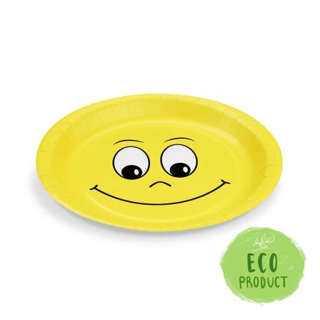 Talíře papírové 23 cm Smiley 10ks Talíře papírové 23 cm Smiley 10ks