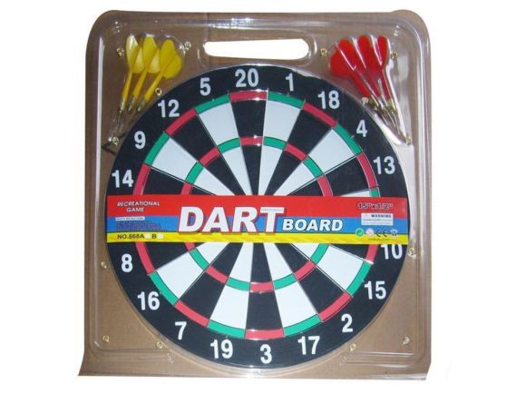 Terč 37cm se šipkami 6ks v blistru