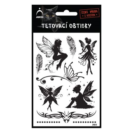 Tetovací obtisky černé - Víly