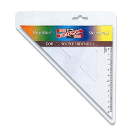 Trojúhelník KOH-I-NOOR transparentní s ryskou, nelámavý Trojúhelník KOH-I-NOOR transparentní s ryskou, nelámavý