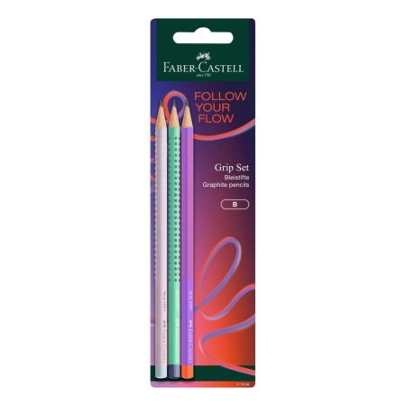 Tužka Faber-Castell Grip č. 2 (B) Flow Edition (sada 3 ks) Tužka Faber-Castell Grip č. 2 (B) Flow Edition (sada 3 ks)