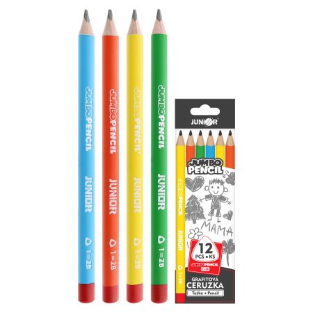 Grafitová tužka trojhranná JUMBO č. 1/2B Grafitová tužka trojhranná JUMBO č. 1/2B