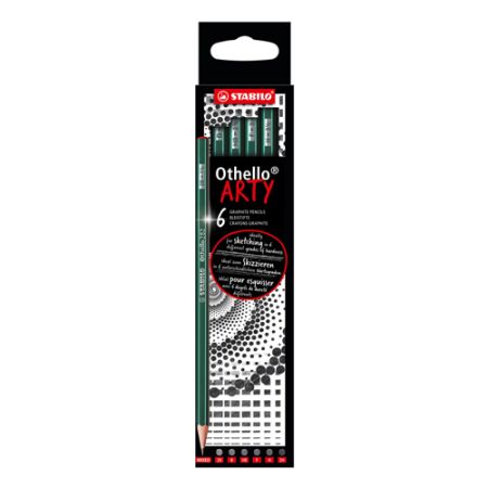 Tužka - STABILO Othello - ARTY - 6 ks balení - tvrdá tvrdost, každá 2x 4H, 3H, 2H