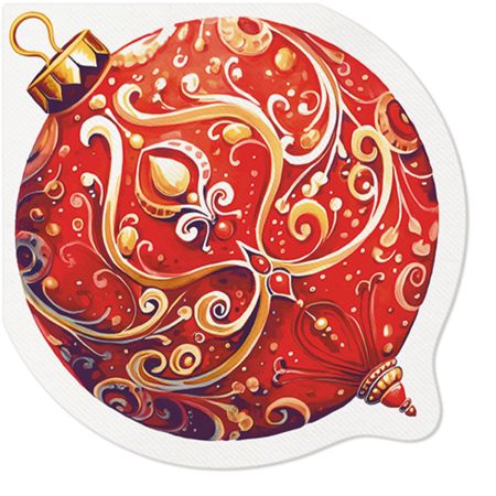 Ubrousky PAW 32x32cm Airlaid shape Decorative Bauble