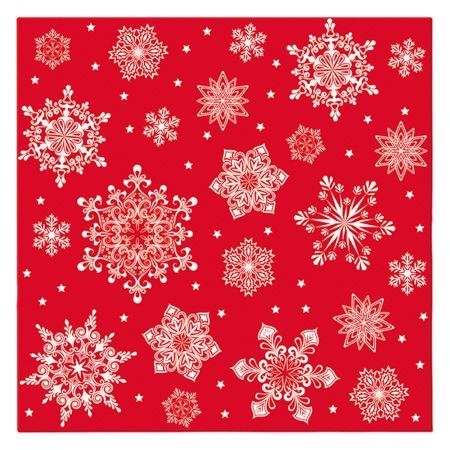 Ubrousky PAW AIRLAID 40x40 cm (12 ks) Snowflakes red Ubrousky PAW AIRLAID 40x40 cm (12 ks) Snowflakes red