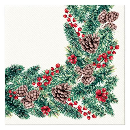 Ubrousky PAW AIRLAID 40x40 cm (12 ks) Winter Branches Ubrousky PAW AIRLAID 40x40 cm (12 ks) Winter Branches