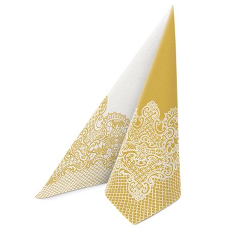 Ubrousky PAW AIRLAID 40x40 cm - Reverse Royal Lace gold-white Ubrousky PAW AIRLAID 40x40 cm - Reverse Royal Lace gold-white