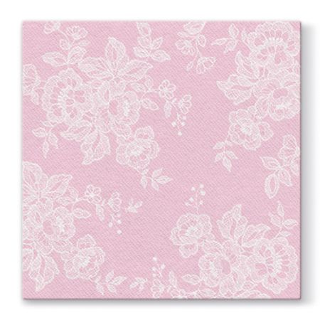 Ubrousky PAW AIRLAID L 40x40cm Soft Lace Rosa