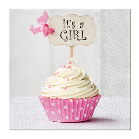 Ubrousky PAW L 33x33 cm Pink Cupcake