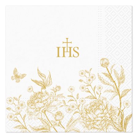 Ubrousky PAW L 33x33cm Birds & Peonies Elegance