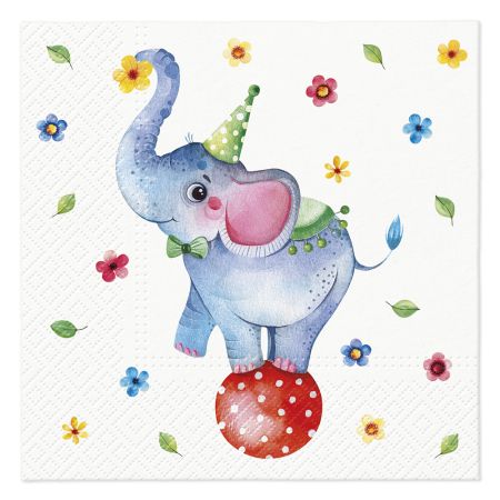 Ubrousky PAW L 33x33cm Circus Elephant