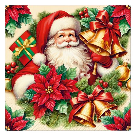 Ubrousky PAW L 33x33cm Santa Bells